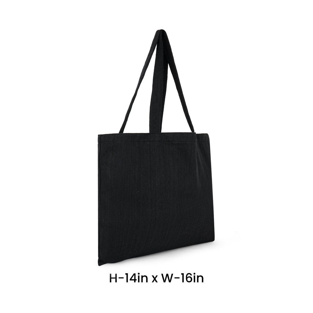 Cotton Black Tote Bags – 300 GSM (16x14)