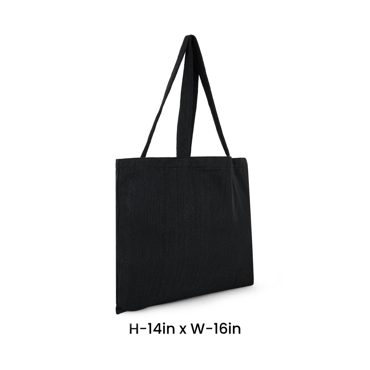 Cotton Black Tote Bags – 300 GSM (16x14)