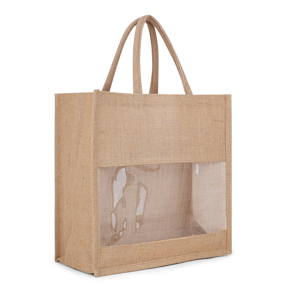 Jute PVC Window Bags (8x10x5)