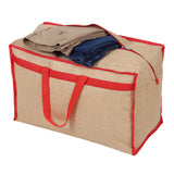 Double R Bags Jute Heavy Duty Extra Large Storage Bag, Moving Bag Tote, Blanket Clothes Organizer, Comforter, Bedroom closet, Dorm Room Essentials, Supplies, Storage, Strong Materials.