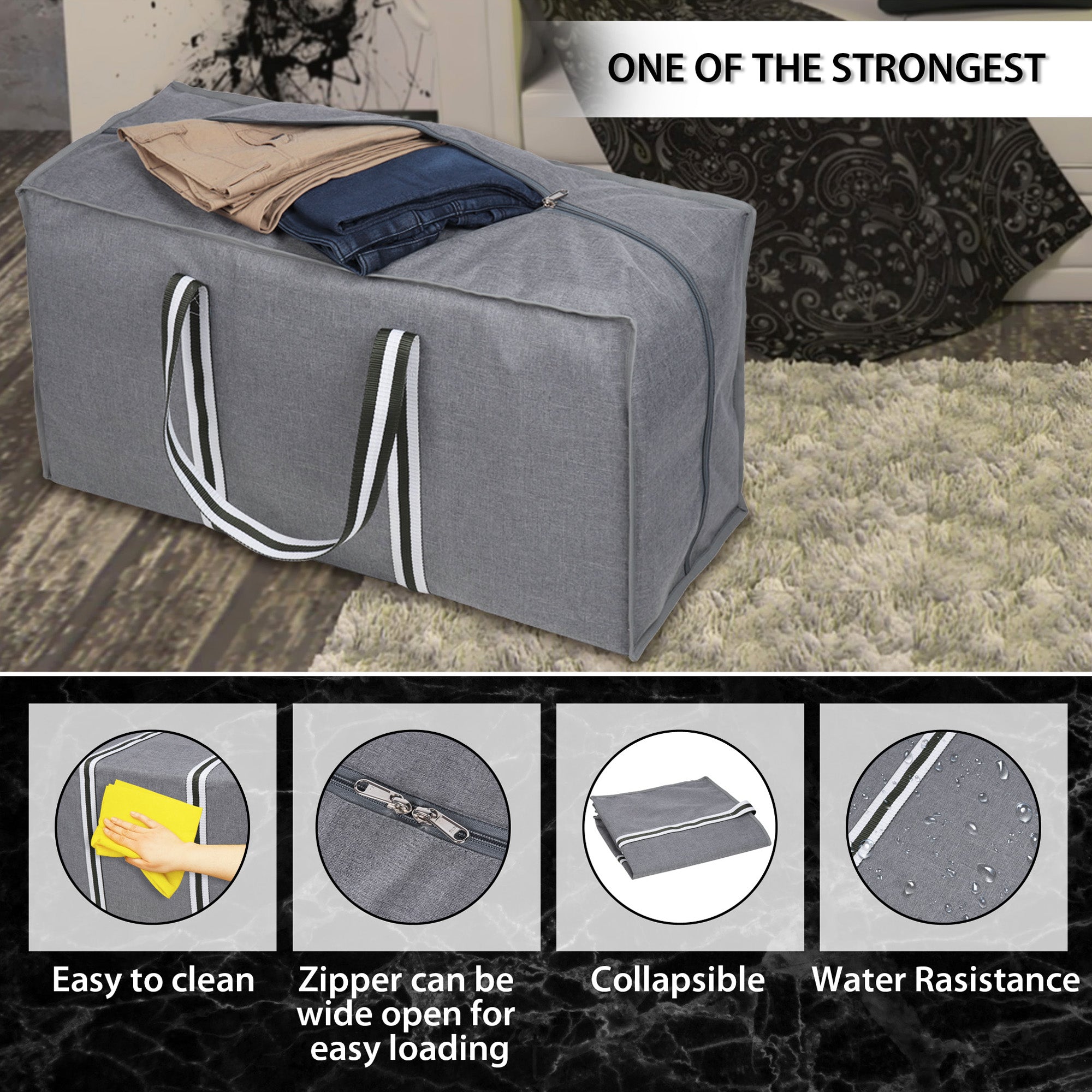 Buy Heavy Duty Extra Large Storage Bag Blanket Clothes Organizer Online-  Double R Bags