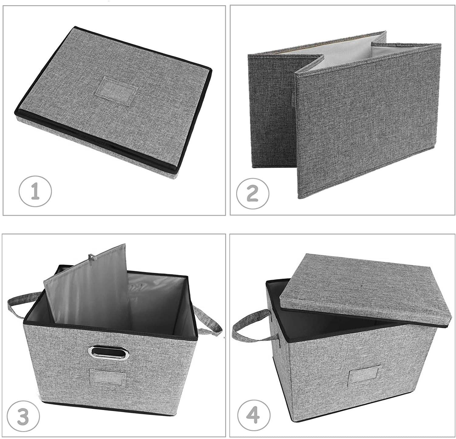 Folding storage clearance boxes