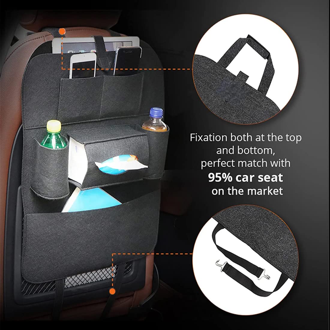 Waterproof Car Seat Back Protector Multiple Storage Spaces For  Tabletphone Multifunctional Car Storage Bag For Car Organization  Fruugo  IN