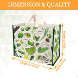 Cotton Canvas Grocery Shopping Bags for Carry Milk Fruits Vegetable with Reinforced Handles Pack of 6